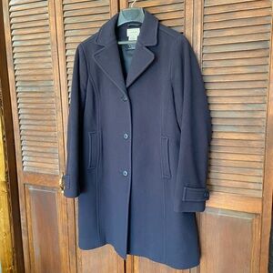 L.L. Bean Long 100% Wool Polo Coat - women’s 14